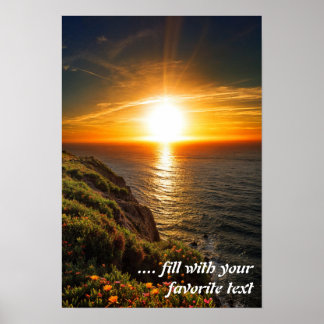 Poster Coucher de soleil à Cabo de Roca