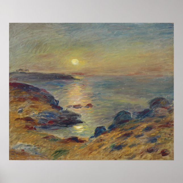 Poster Coucher de soleil à Douarnenez Paysage des Beaux-A (Devant)
