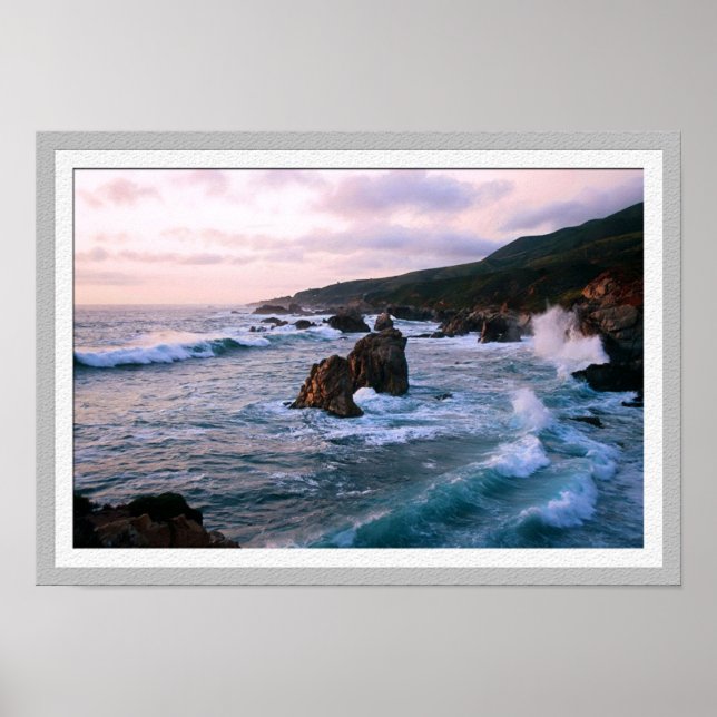 Poster Coucher de soleil à Garrapata (Devant)