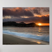 Coucher de soleil à Monastery Beach, Carmel, Calif