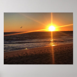 Poster Coucher de soleil à Newport Beach, Californie