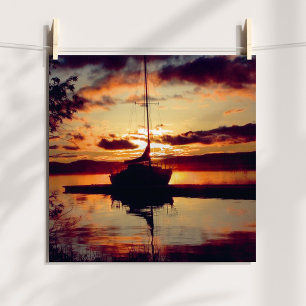 Poster Coucher de soleil à Rocky Point