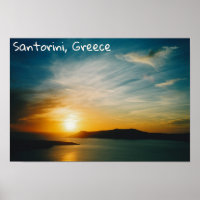 coucher de soleil à Santorin, Grèce