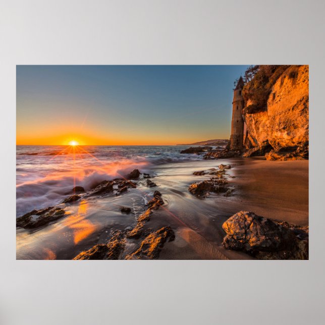 Poster Coucher de soleil à Victoria Beach (Devant)
