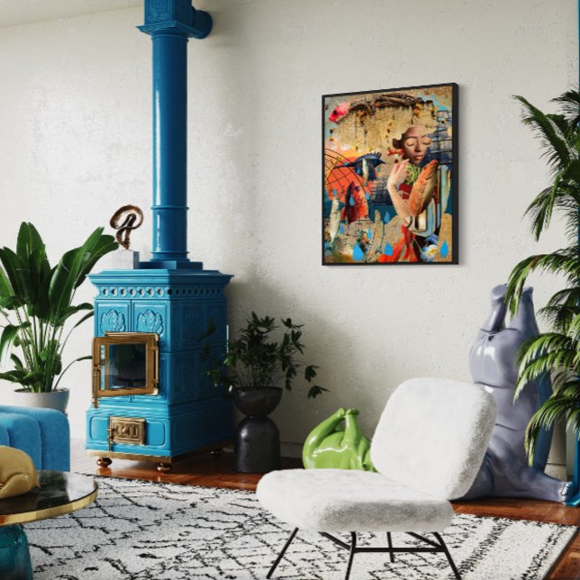 Poster Coucher de soleil à Zanzibar, Collage Art (Créateur téléchargé)