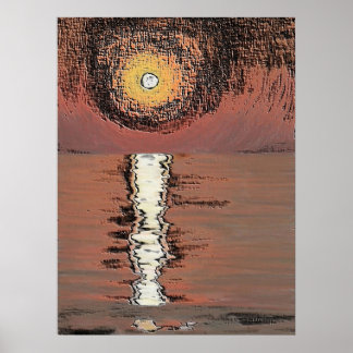 Poster Coucher de soleil Abstrait