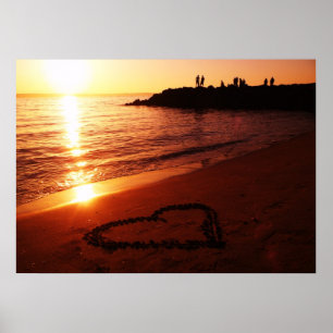 Poster Coucher de soleil au front de mer d'Edmonds Washin
