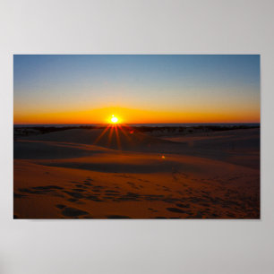 Poster Coucher de soleil au parc Silver Lake State Park,