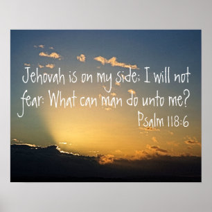 Poster coucher de soleil avec verset biblique pour la pro