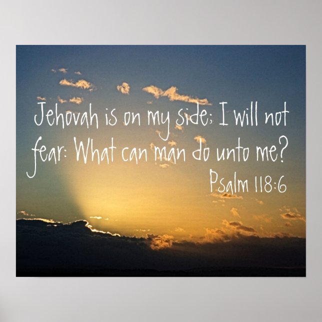 Poster coucher de soleil avec verset biblique pour la pro (Devant)