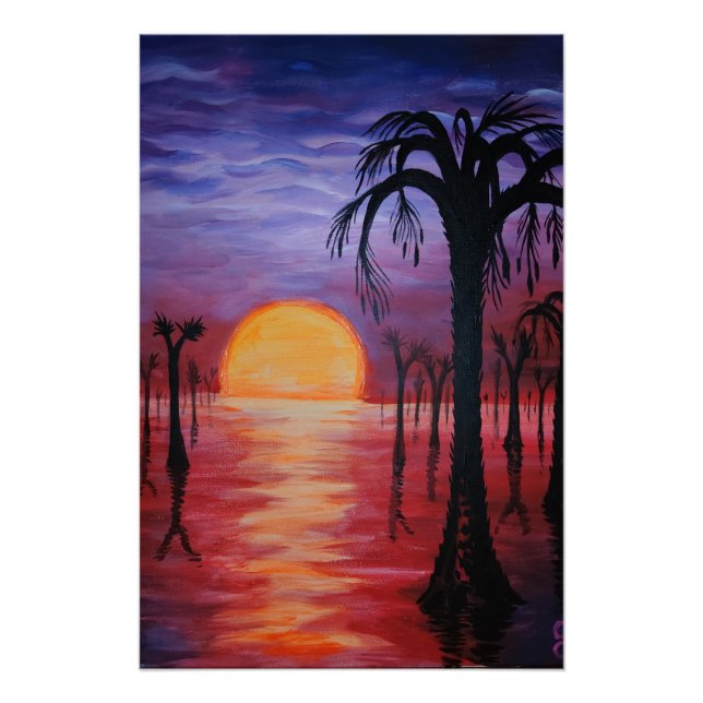 Poster Coucher de soleil carbonifère (Devant)