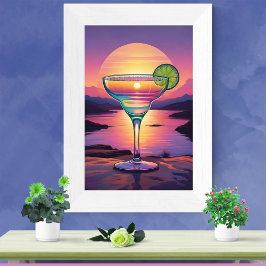 Poster Coucher de soleil coloré Margarita