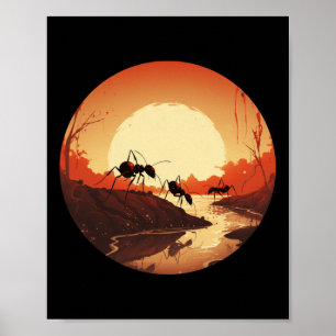 Poster Coucher De Soleil cool Pour Les Garçons Et Les Fil