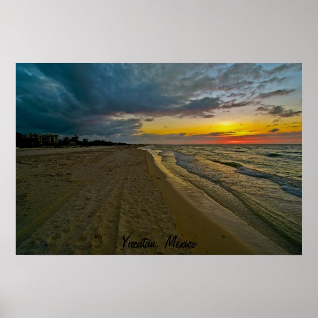 Poster Coucher de soleil dans le Golfe (Devant)