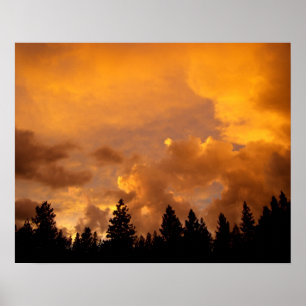 Poster Coucher de soleil dans les Sierras