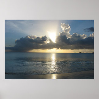 Poster coucher de soleil d'Antiguan