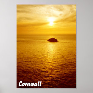 Poster coucher de soleil de Cornwall