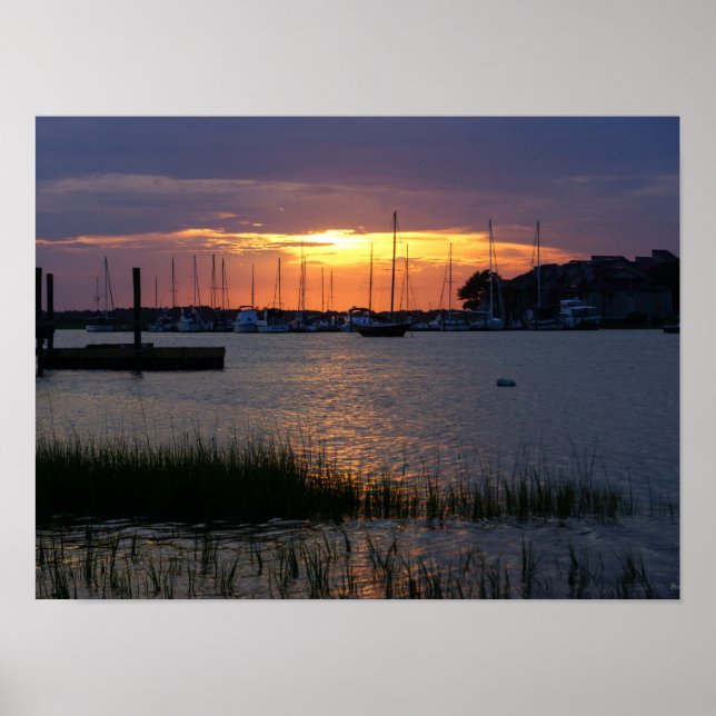 Poster Coucher de soleil de Folly River (Devant)