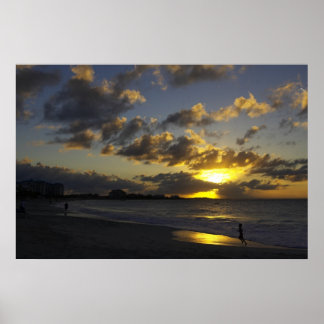 Poster Coucher de soleil de Grace Bay 01