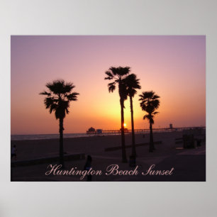 Poster Coucher de soleil de Huntington Beach