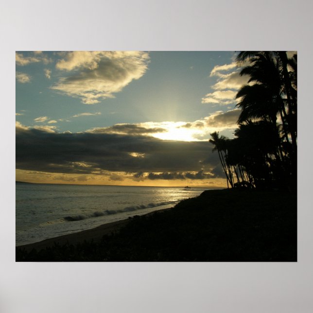 Poster Coucher de soleil de Ka'anapali (Devant)