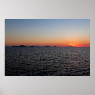 Poster Coucher de soleil de Komodo