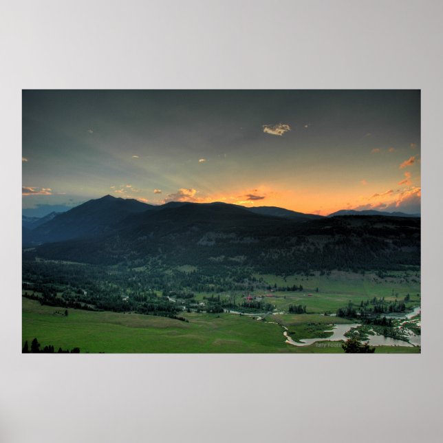 Poster Coucher de soleil de la crête Est (Devant)