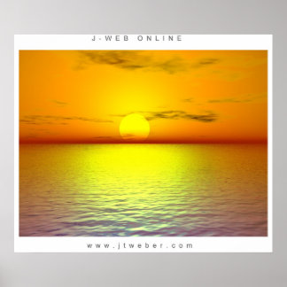 Poster Coucher de soleil de la mer