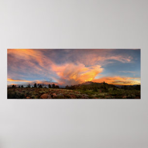 Poster Coucher de soleil de la montagne Mammoth du Sommet