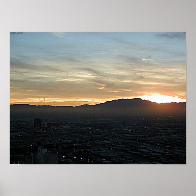 Poster Coucher de soleil de Las Vegas (Devant)