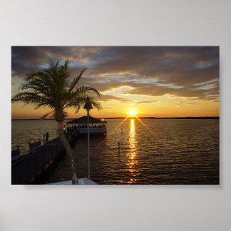 Poster Coucher de soleil de l'île Fagers