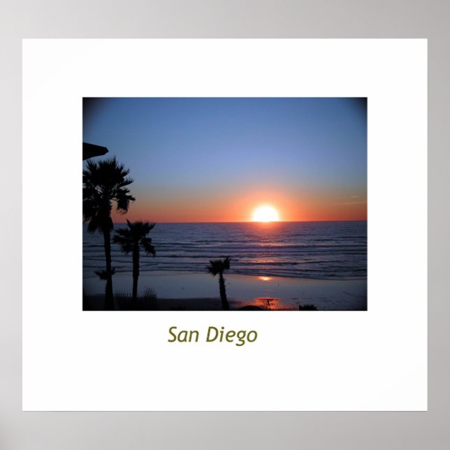 Poster Coucher de soleil de San Diego (Devant)