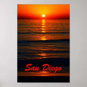 Poster Coucher de soleil de San Diego par Bill Kuffrey