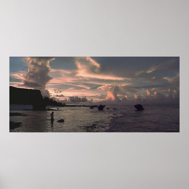 Poster Coucher de soleil de Tarague (Devant)