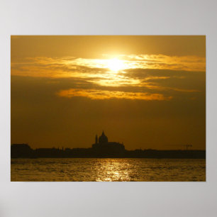 Poster coucher de soleil de venise