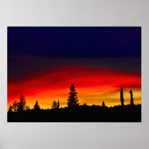 Poster Coucher de soleil de Yellowstone