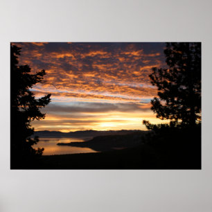 Poster Coucher de soleil d'été à Tahoe