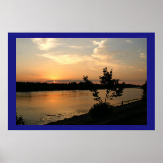 Poster Coucher de soleil Dniepr