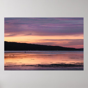 Poster Coucher de soleil du lac Cayuga