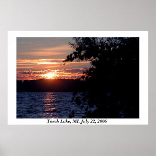 Poster Coucher de soleil du lac Torch