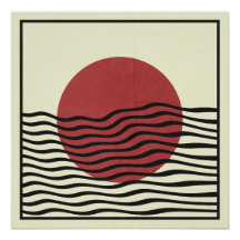 Coucher de soleil du style Bauhaus