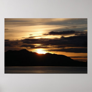 Poster Coucher de soleil en Alaska III Photographie magni