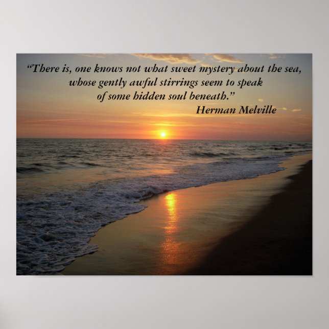 Poster Coucher de soleil en bord de mer (Devant)