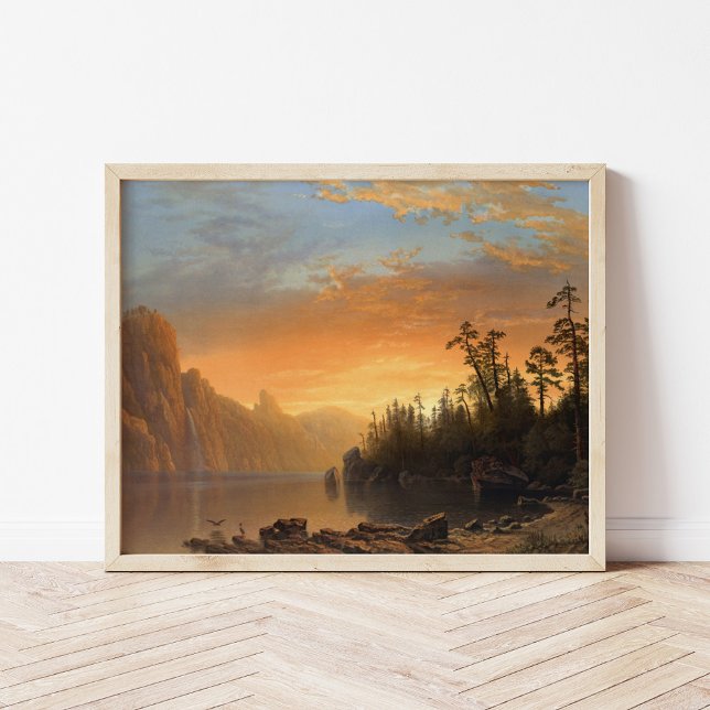 Poster Coucher de soleil en Californie | Albert Bierstadt (Créateur téléchargé)