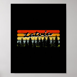 Poster Coucher de soleil en forêt lettone Cabine Souvenir
