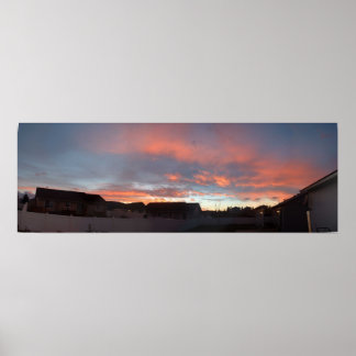 Poster Coucher de soleil en hiver