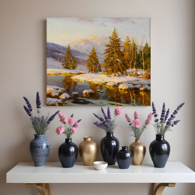 Poster Coucher de soleil en hiver (Créateur téléchargé)