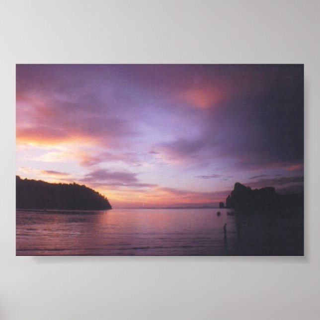 Poster Coucher de soleil en Thaïlande (Devant)