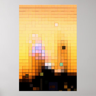 Poster Coucher de soleil en ville