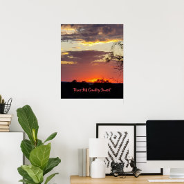 Poster Coucher de soleil époustouflant au Texas